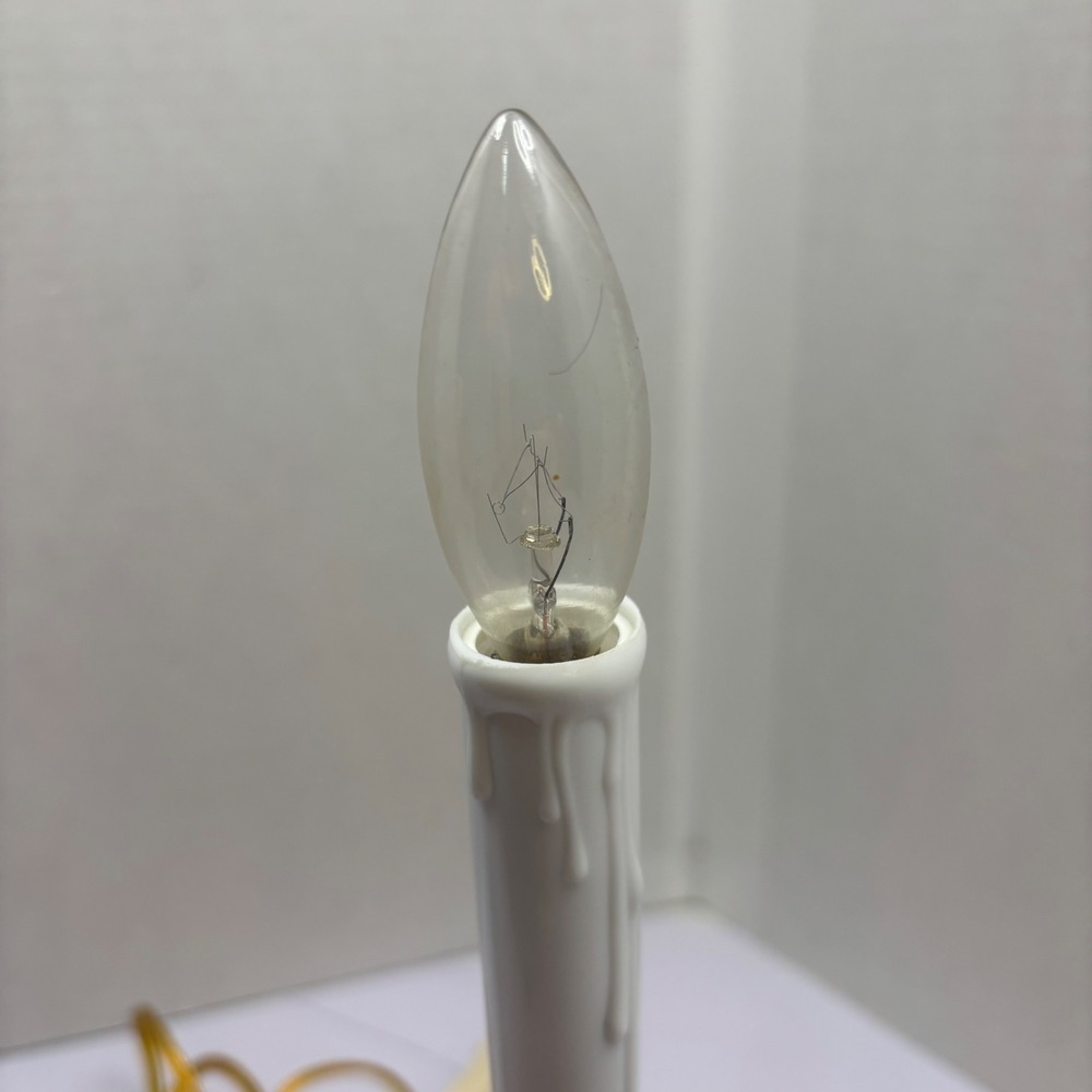 Lot of 6 Electric Window Candles Brass Base Light Sensor Timer Christmas Deco 9" - Picture 7 of 8